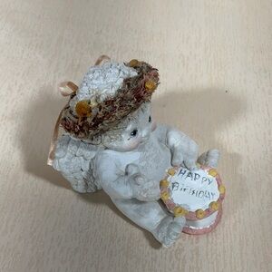 Vintage Dreamsicles "Happy Birthday" cherub angel figurine,artist Kristin Haynes